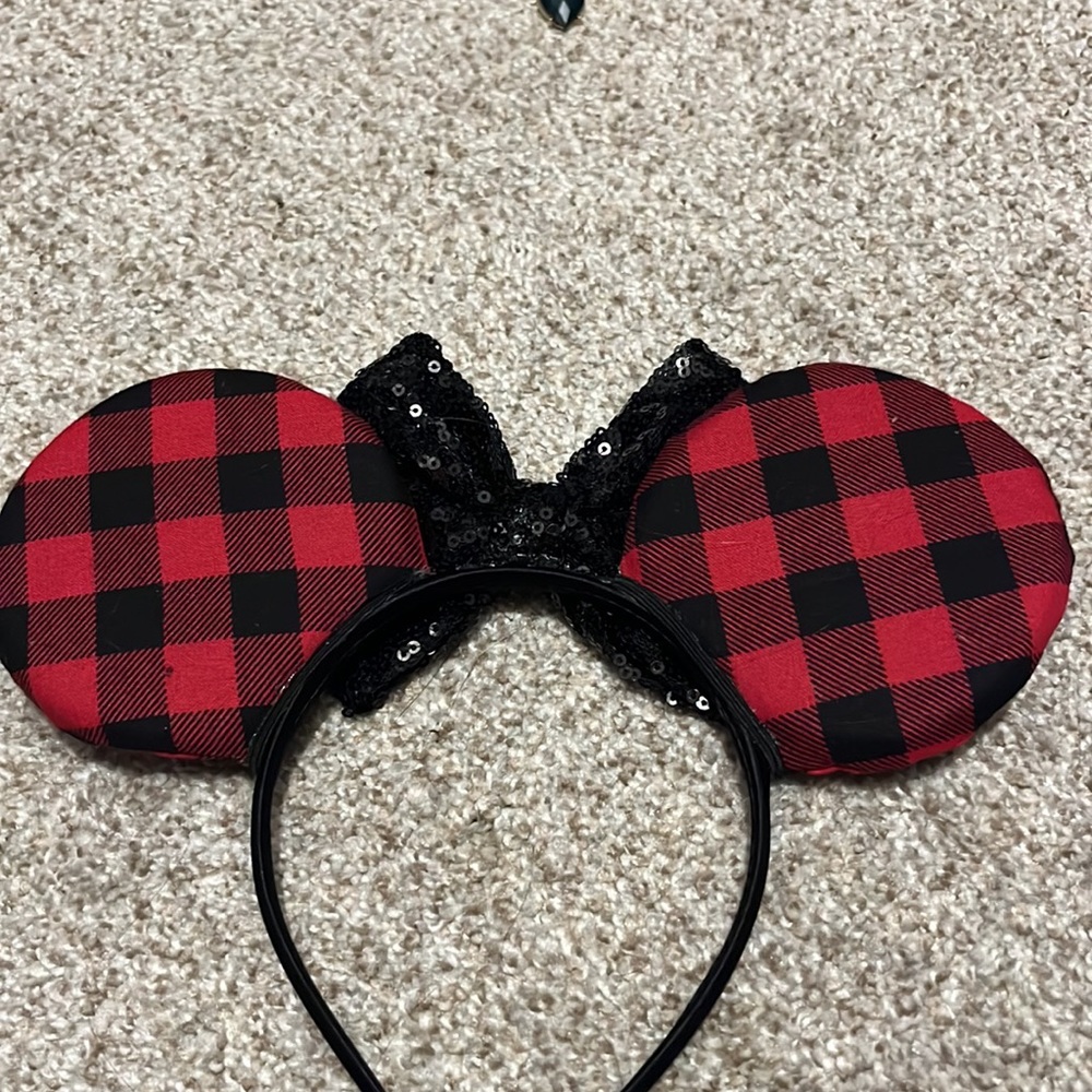Buffalo plaid Minnie ears - Picture 3 of 3